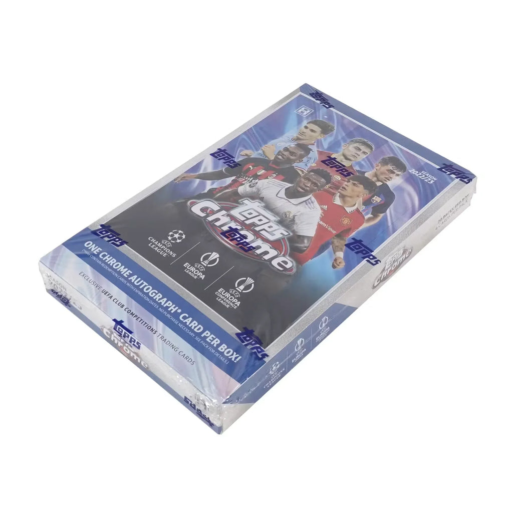 2022-23 Topps Chrome UEFA Club Competitions Soccer Hobby 12-Box Case (Ships Sealed Only)