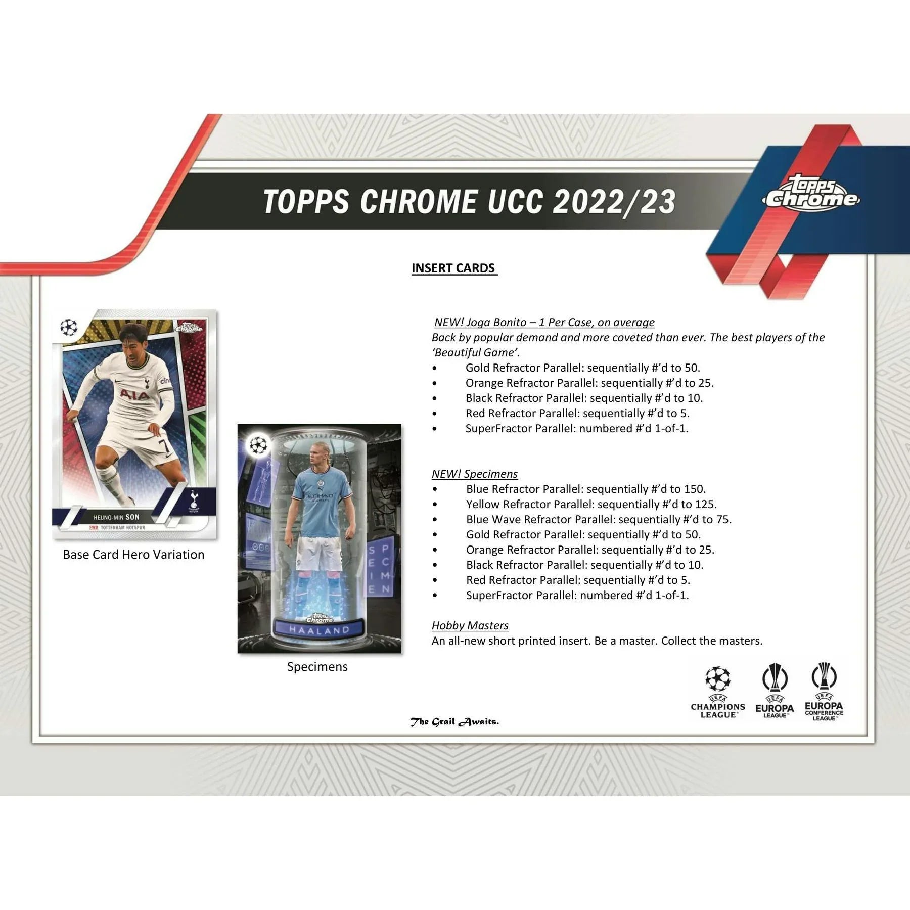 2022-23 Topps Chrome UEFA Club Competitions Soccer Hobby 12-Box Case (Ships Sealed Only)