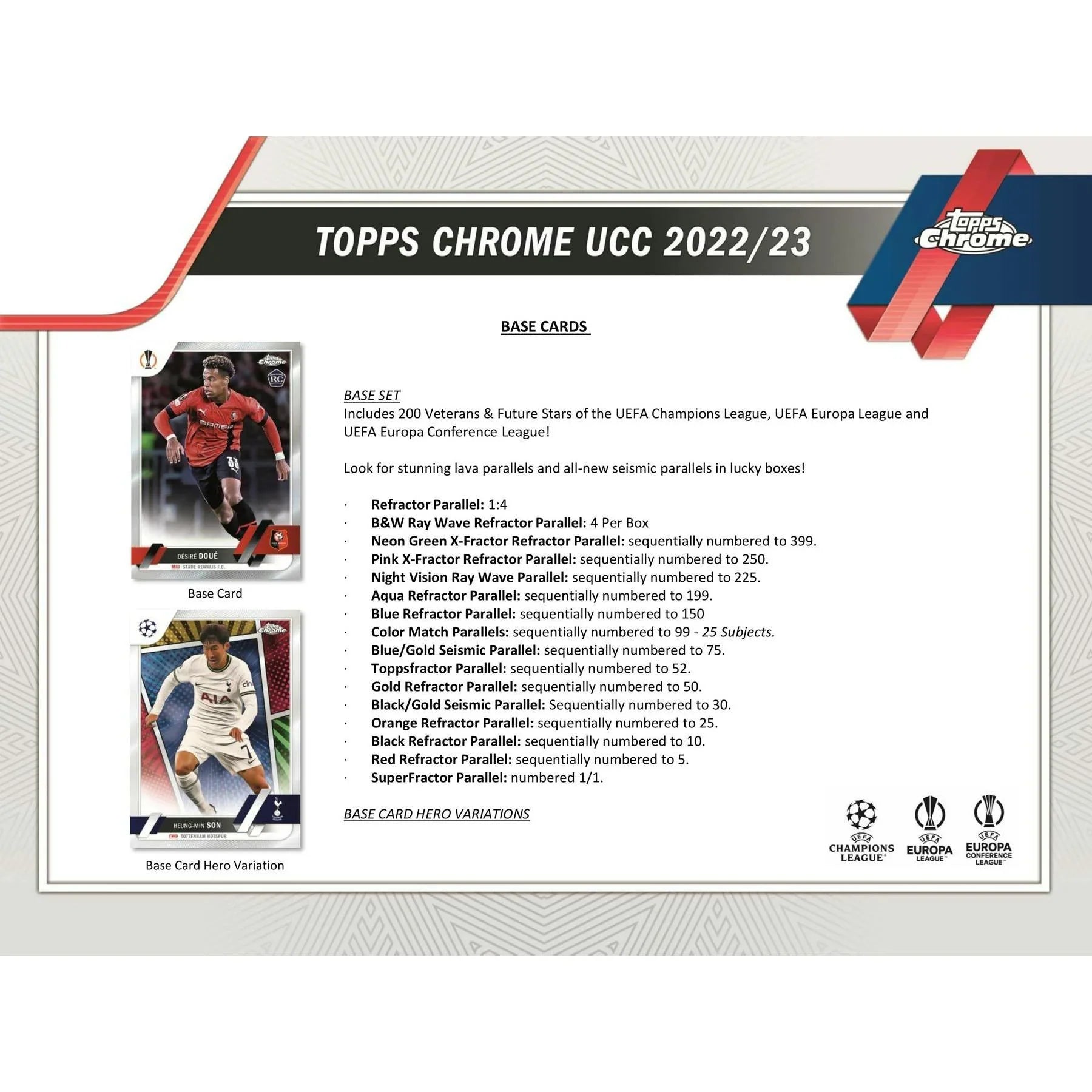 2022 23 Topps Chrome UEFA Club Competitions Soccer Hobby Lite Box (Ships Sealed Only)