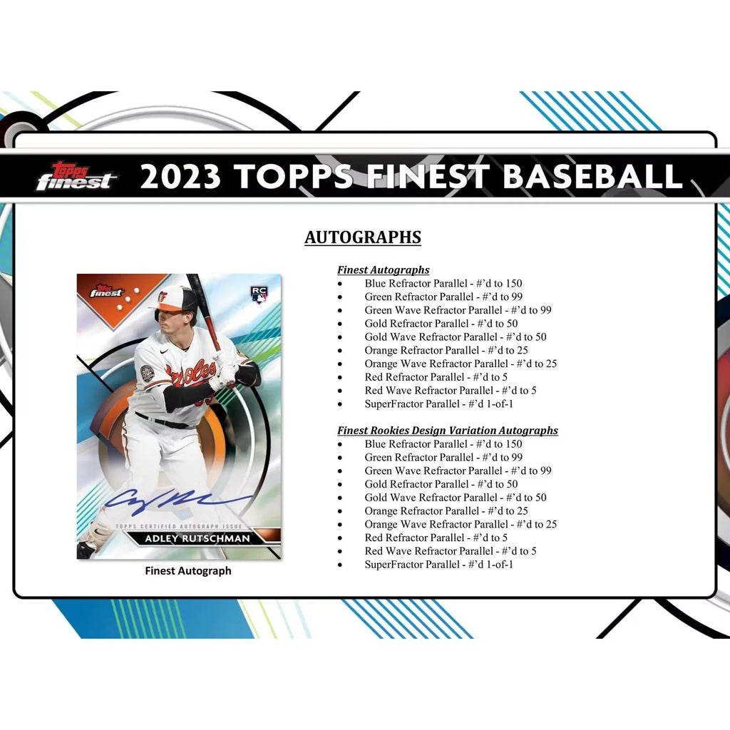2023 Topps Finest Baseball Hobby 8 Box Case (Ships Sealed Only)