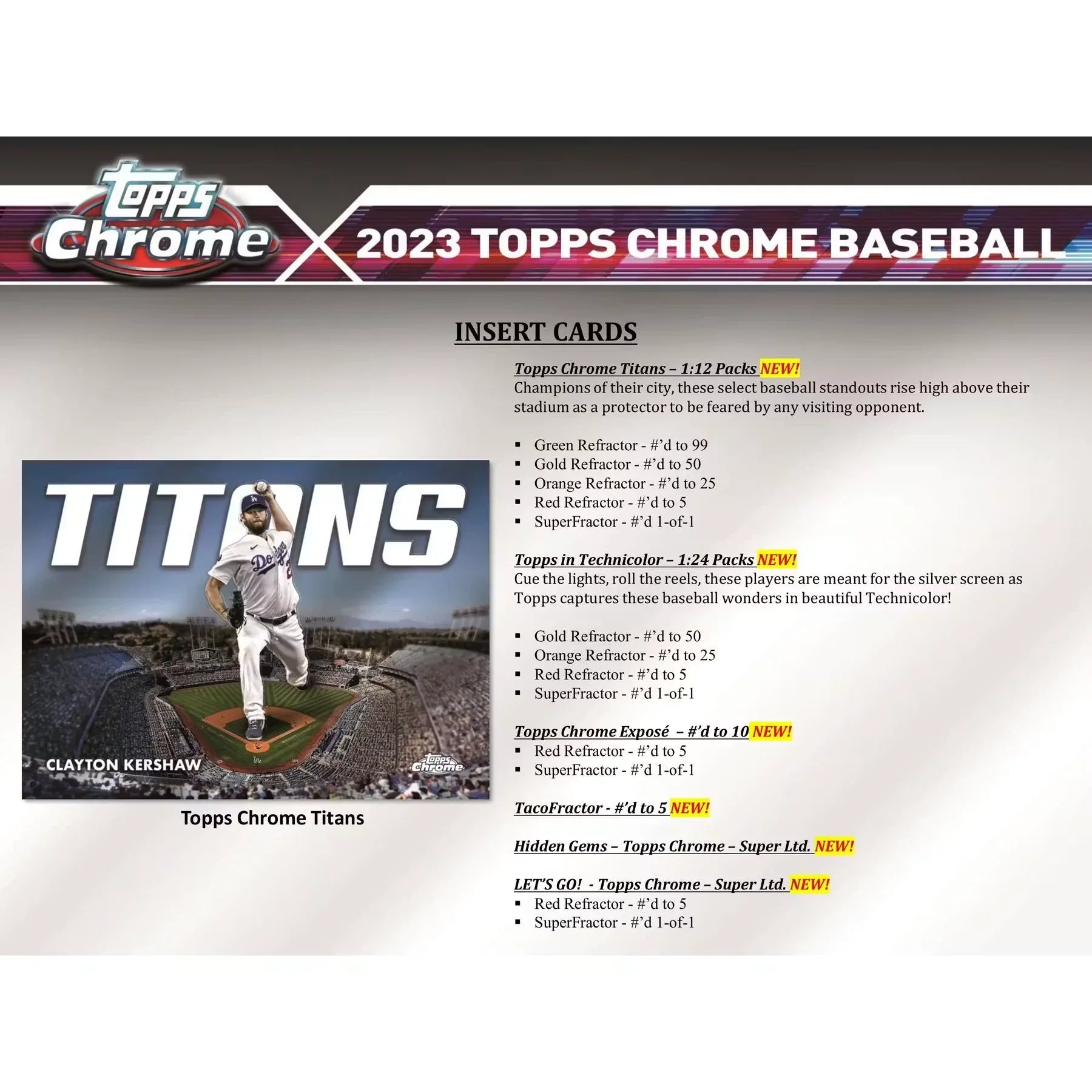 2023 Topps Chrome Baseball Hobby 12-Box Case (Ships Sealed Only)