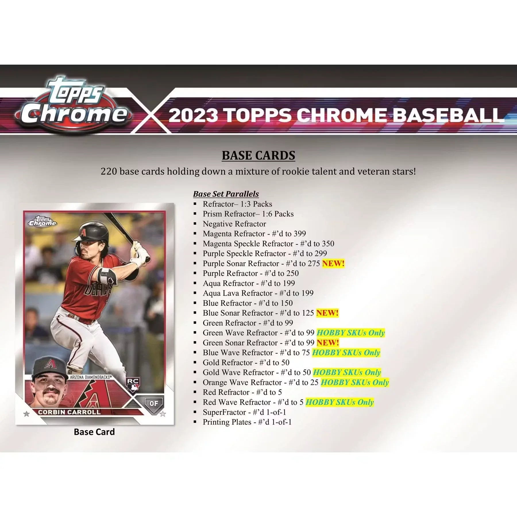 2023 Topps Chrome Baseball Hobby Jumbo 8-Box Case (Ships Sealed Only)