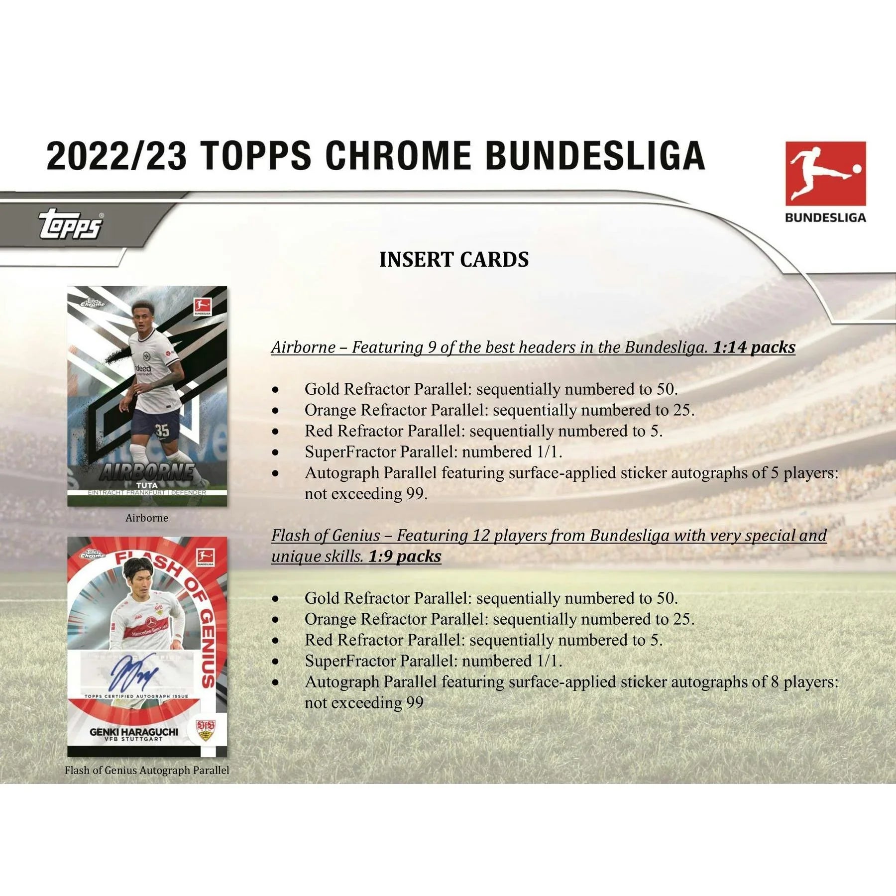 2022 23 Topps Chrome Bundesliga Soccer Hobby Box (Ships Sealed Only)