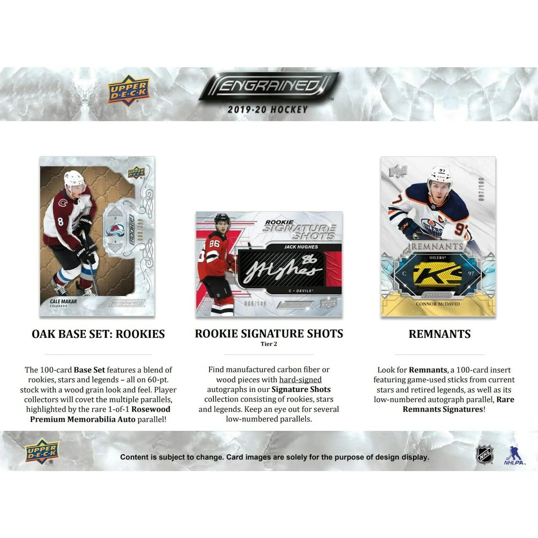 2019 20 Upper Deck Engrained Hockey Hobby Box (Ships Sealed Only)