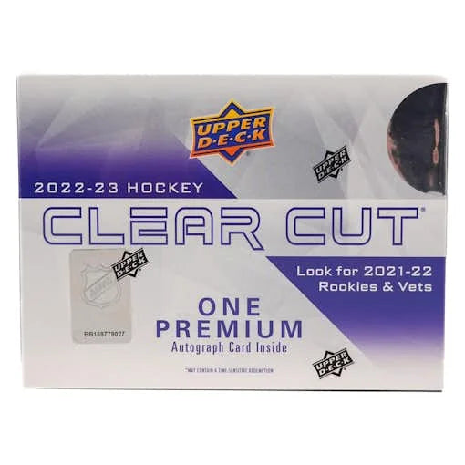 2022 23 Upper Deck Clear Cut Hockey Hobby Box (Ships Sealed Only)