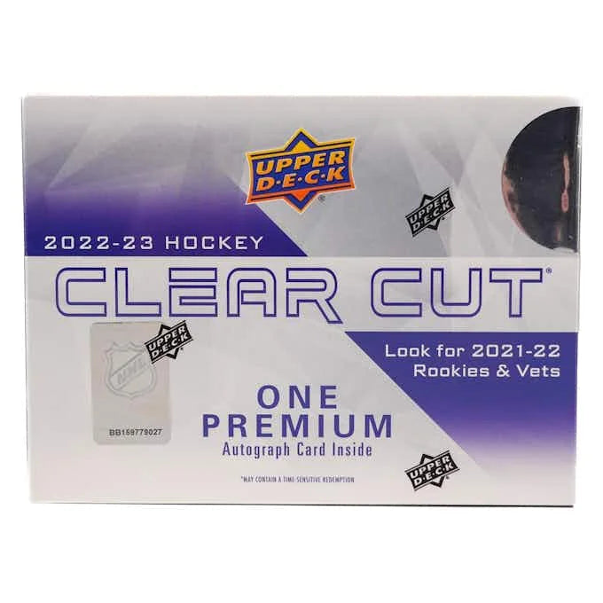 2022 23 Upper Deck Clear Cut Hockey Hobby Box (Ships Sealed Only)
