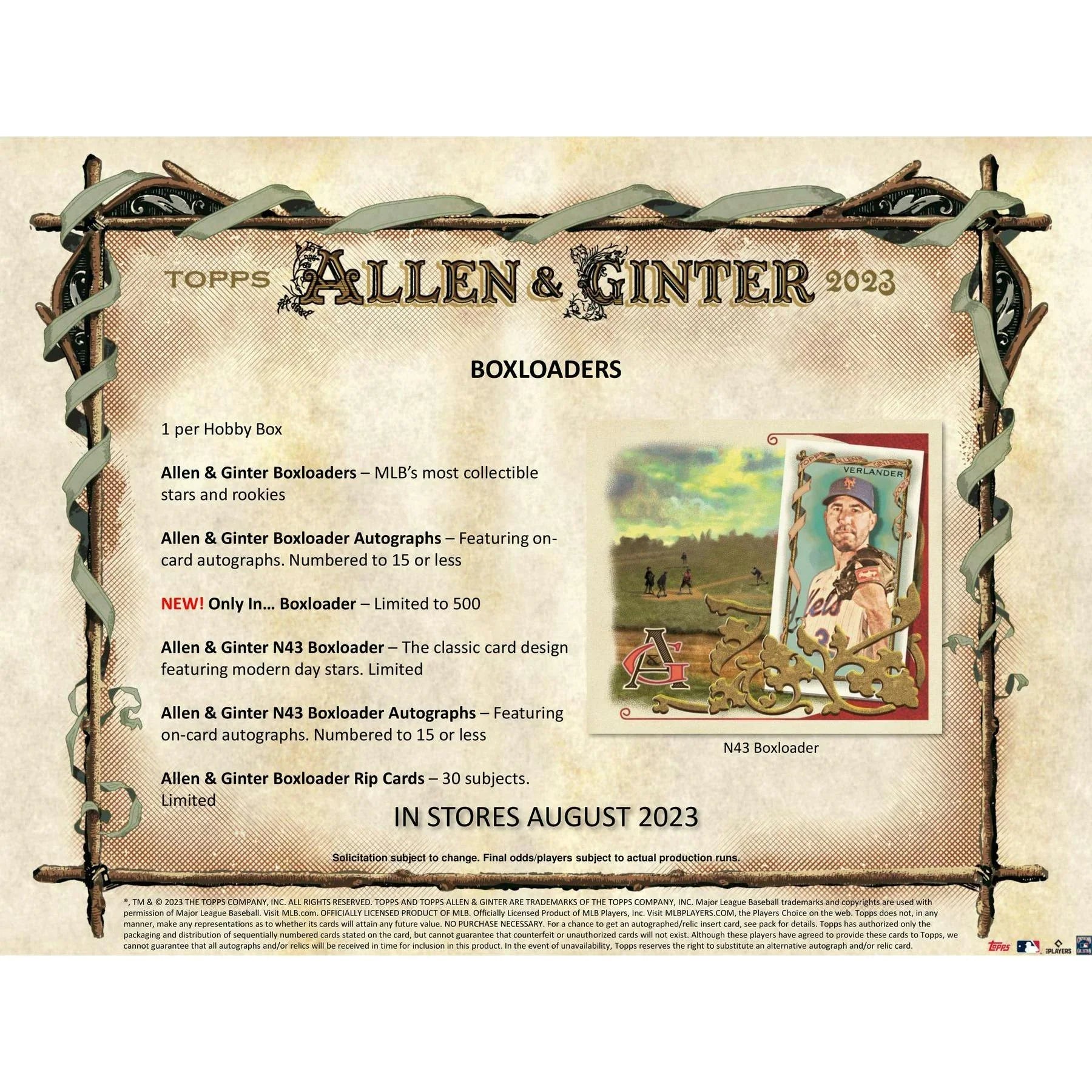2023 Topps Allen Ginter Baseball Hobby 12 Box Case (Ships Sealed Only)