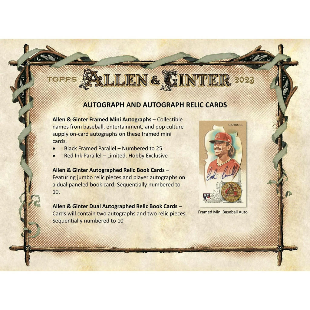 2023 Topps Allen Ginter Baseball Hobby 12 Box Case (Ships Sealed Only)