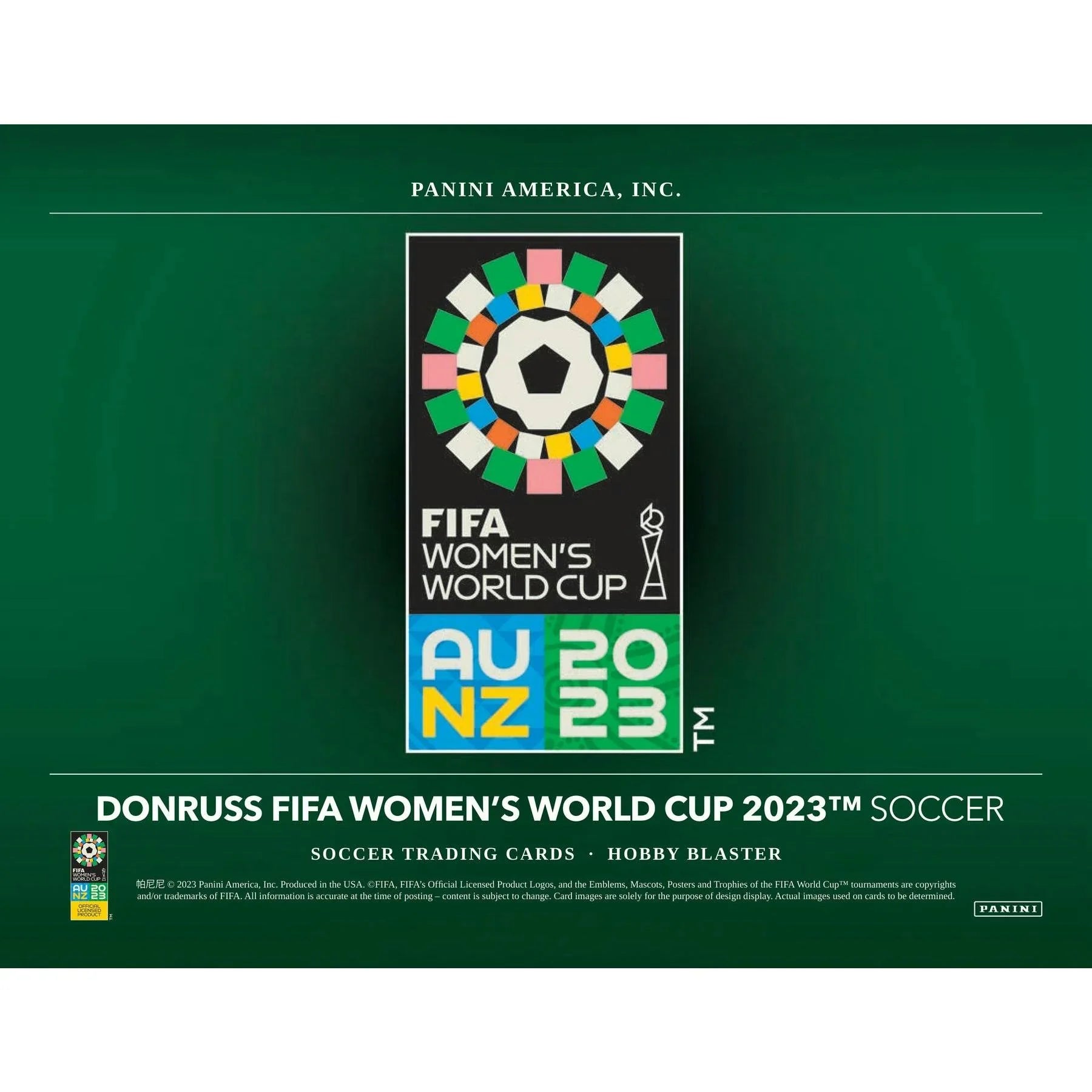 2023 Panini Donruss Soccer FIFA Women's World Cup Hobby Blaster 20-Box Case (Ships Sealed Only)