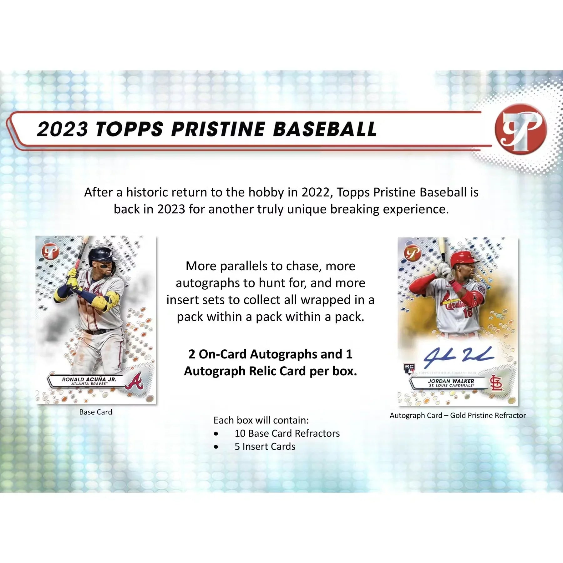 2023 Topps Pristine Baseball Hobby Box (Ships Sealed Only)