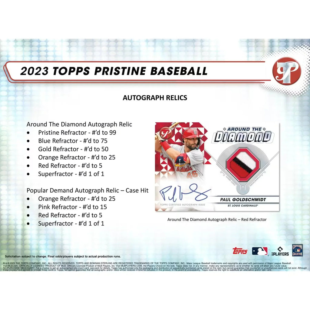 2023 Topps Pristine Baseball Hobby Box (Ships Sealed Only)