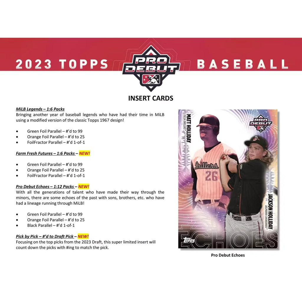2023 Topps Pro Debut Baseball Hobby 12 Box Case (Ships Sealed Only)