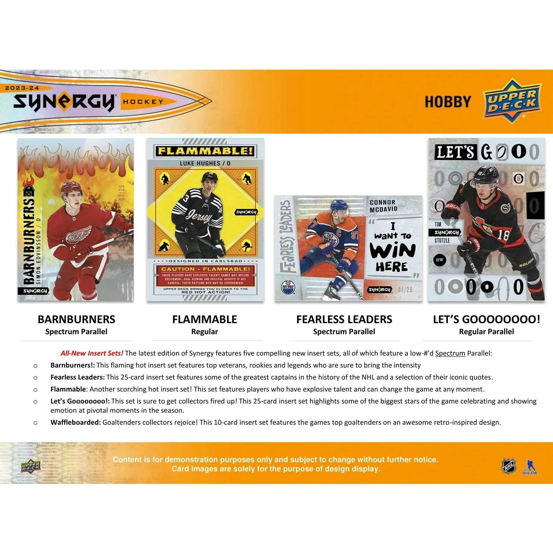 2023 24 Upper Deck Synergy Hockey Hobby 16 Box Case (Ships Sealed Only)