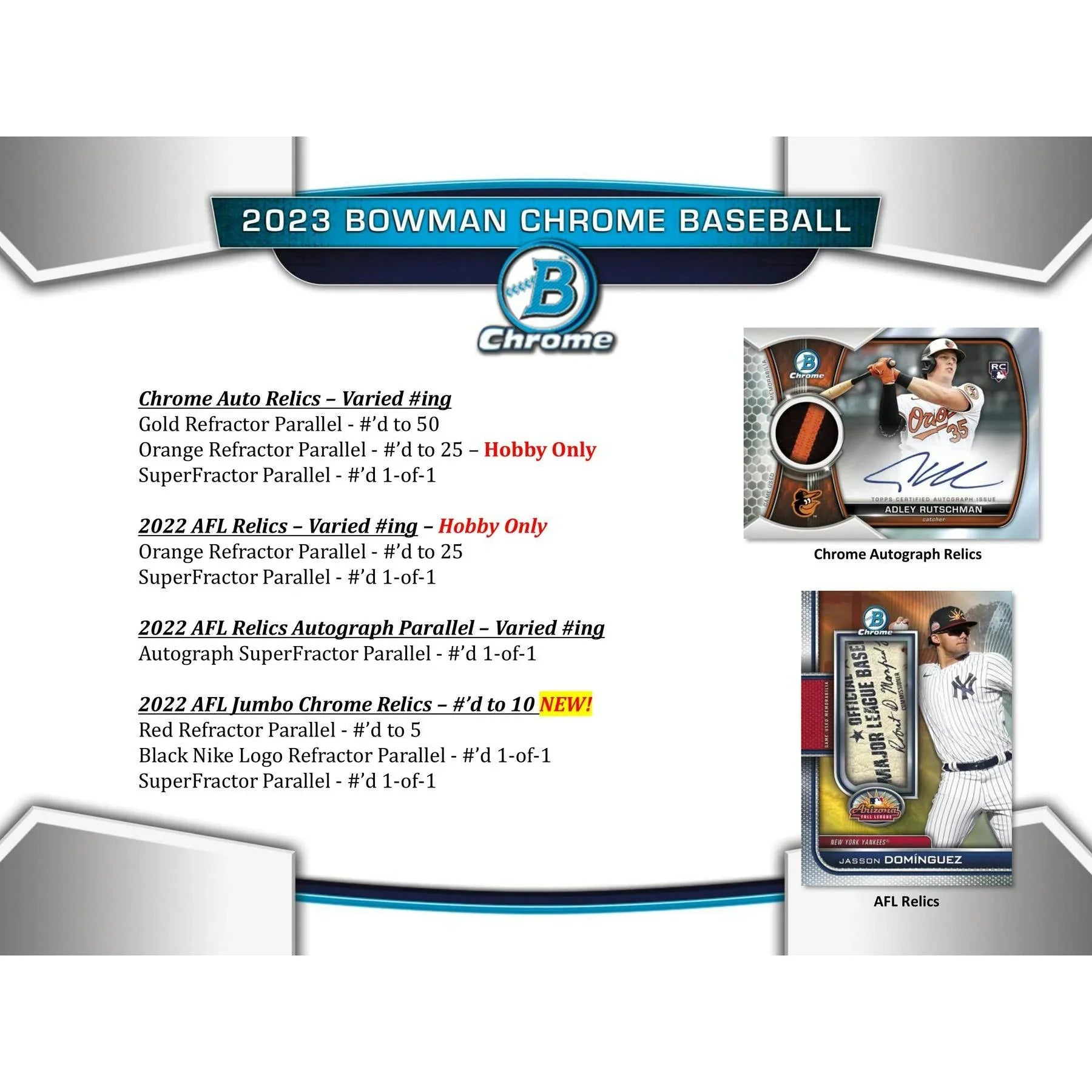 2023 Bowman Chrome Baseball Hobby 12 Box Case (Ships Sealed Only)