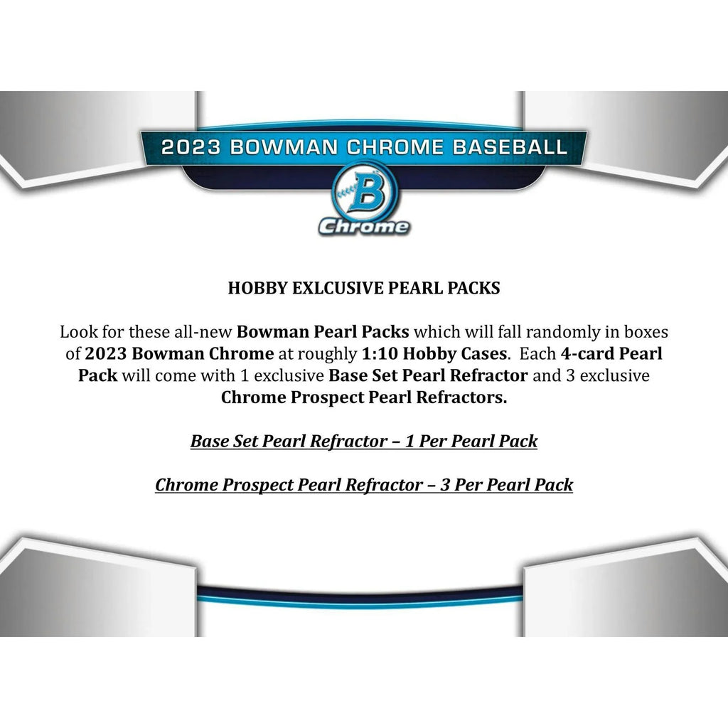 2023 Bowman Chrome Baseball Hobby 12 Box Case (Ships Sealed Only)