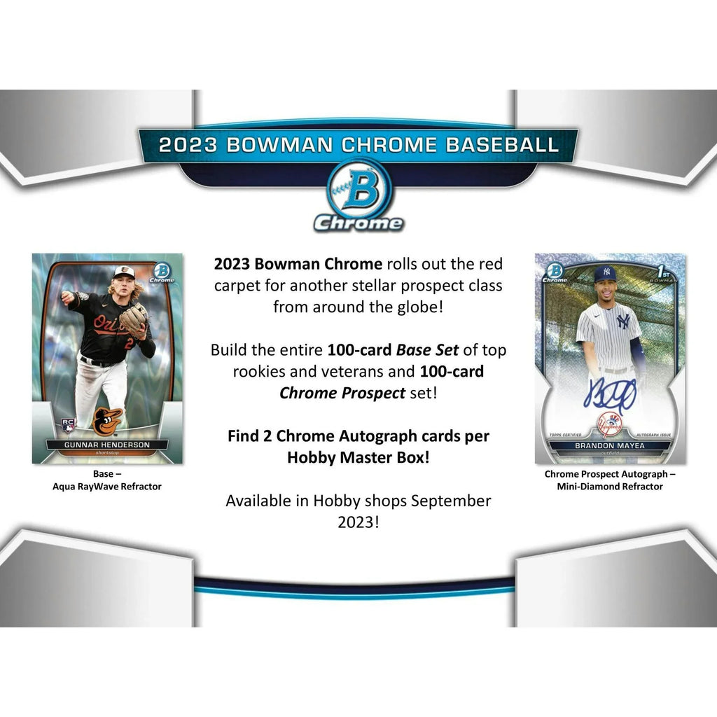 2023 Bowman Chrome Baseball Hobby 12 Box Case (Ships Sealed Only)