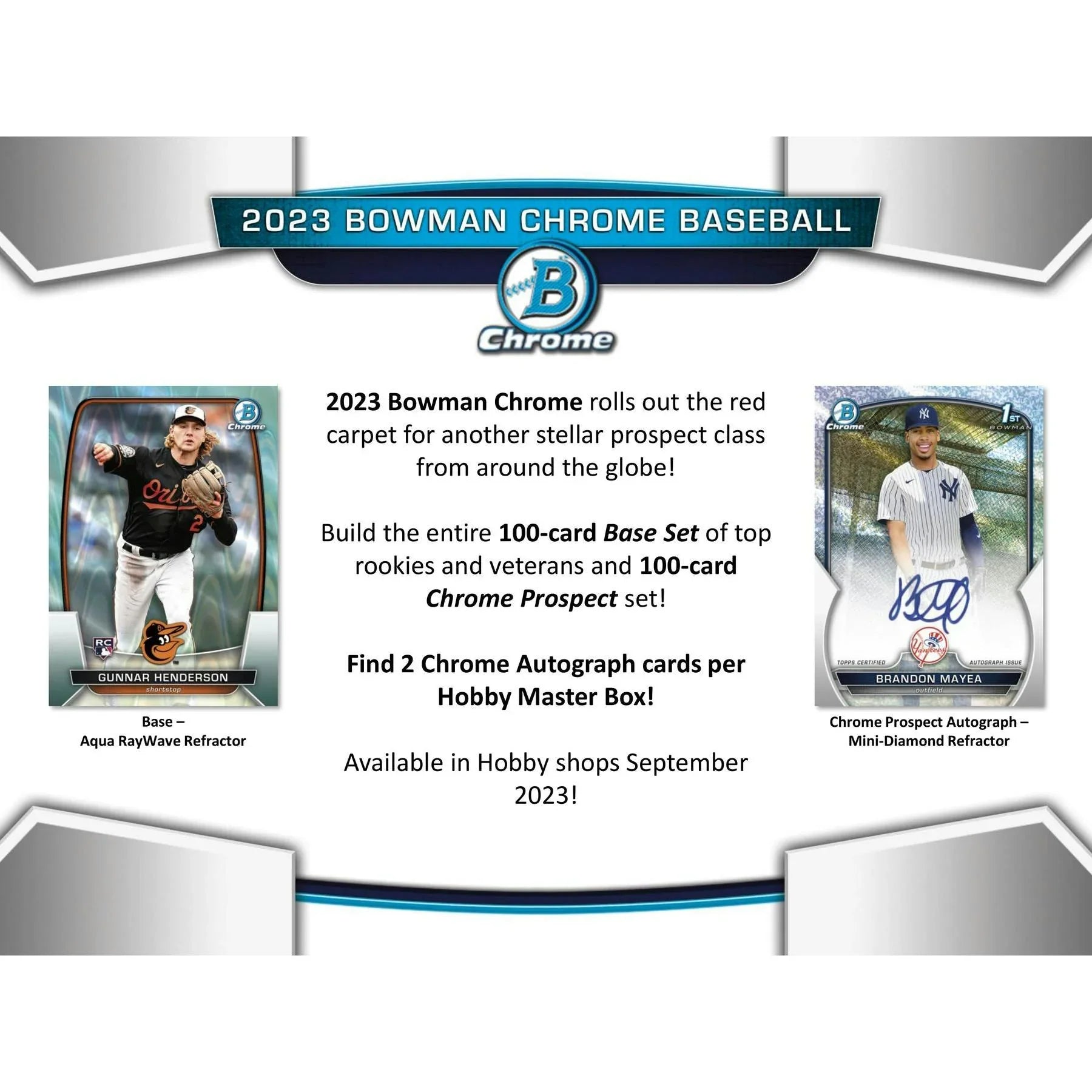 2023 Bowman Chrome Baseball Hobby 12 Box Case (Ships Sealed Only)