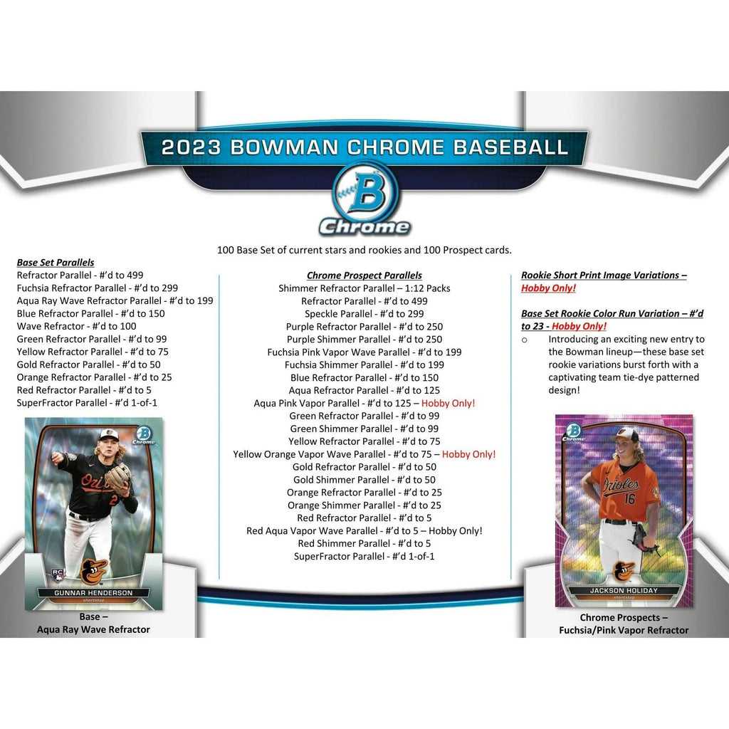 2023 Bowman Chrome Baseball Hobby 12 Box Case (Ships Sealed Only)