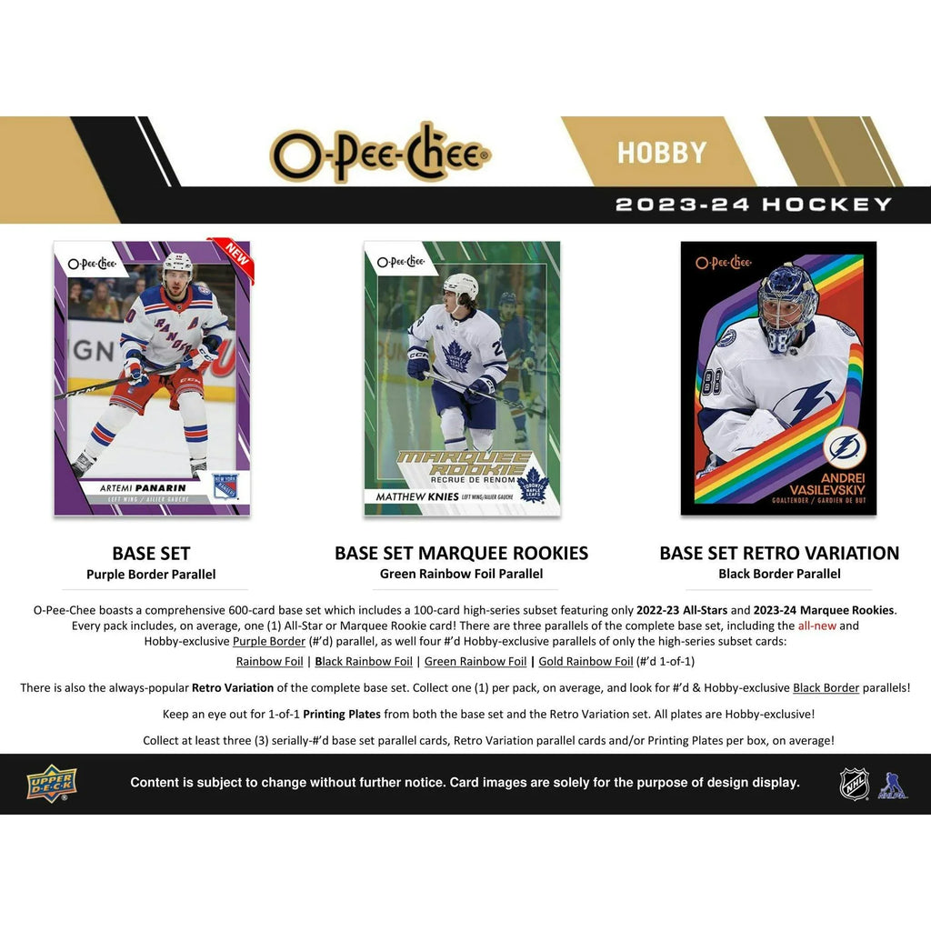 2023 24 Upper Deck O Pee Chee Hockey Hobby 16 Box Case (Ships Sealed Only)