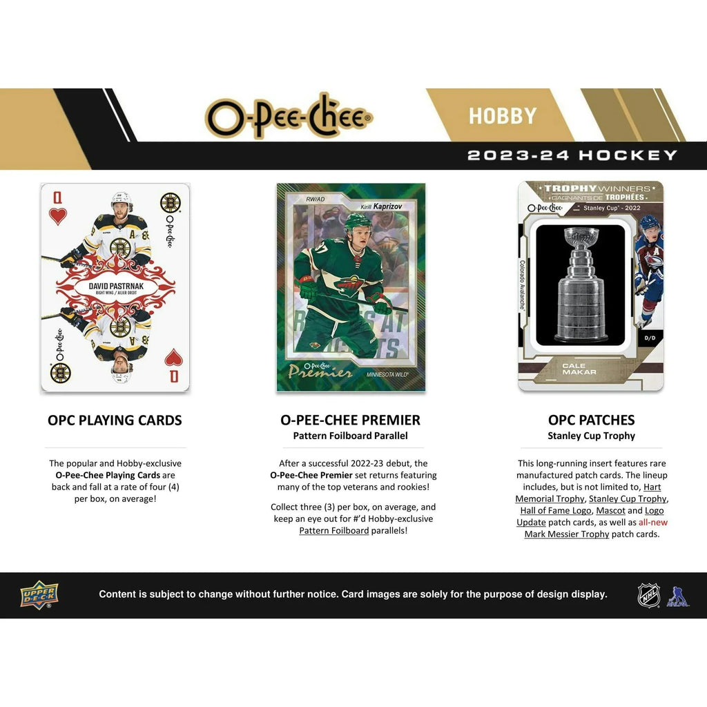 2023 24 Upper Deck O Pee Chee Hockey Hobby 16 Box Case (Ships Sealed Only)