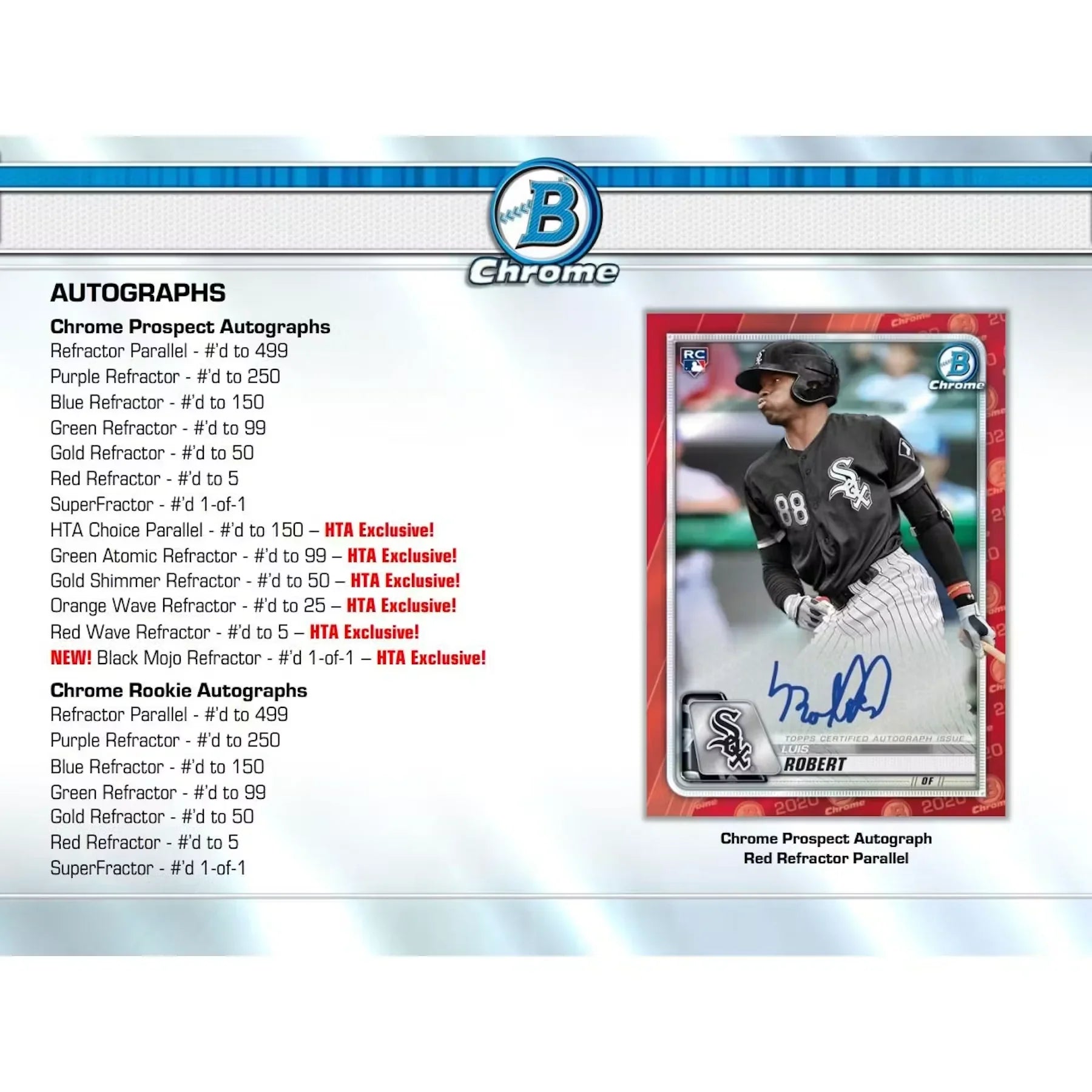 2020 Bowman Chrome Baseball HTA Jumbo Box (Ships Sealed Only)