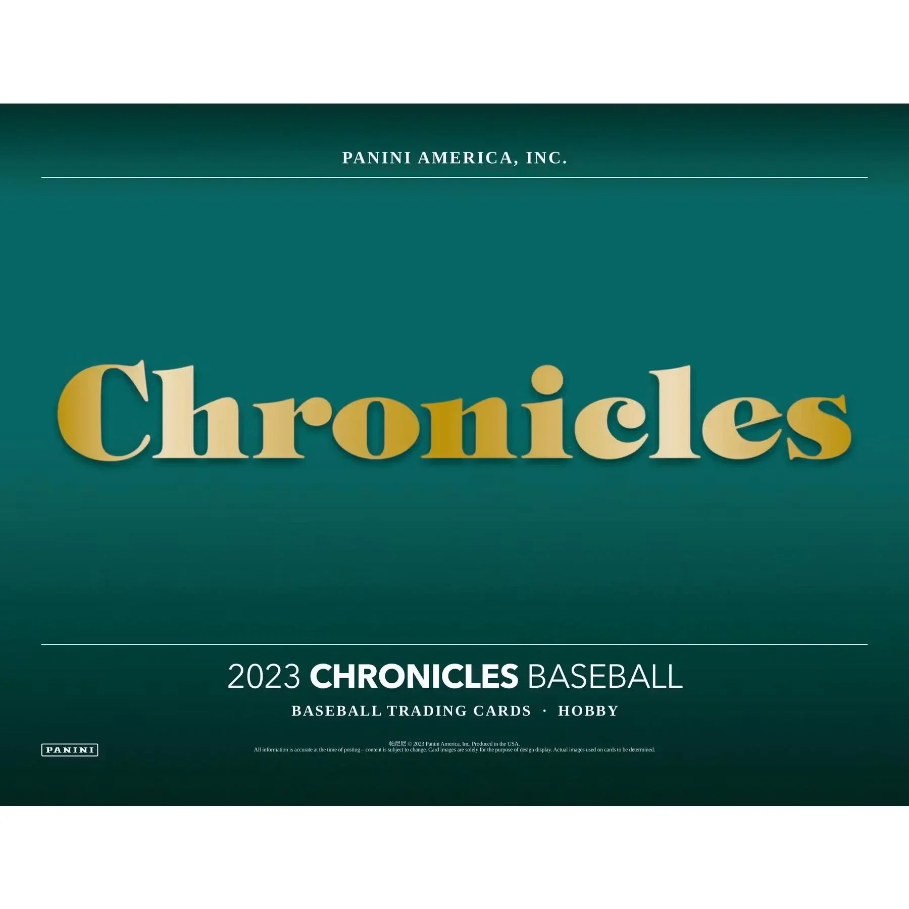 2023 Panini Chronicles Baseball Hobby Box (Ships Sealed Only)