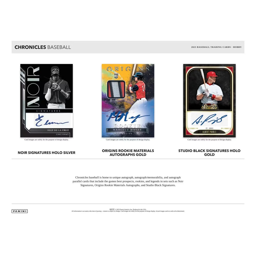 2023 Panini Chronicles Baseball Hobby Box (Ships Sealed Only)