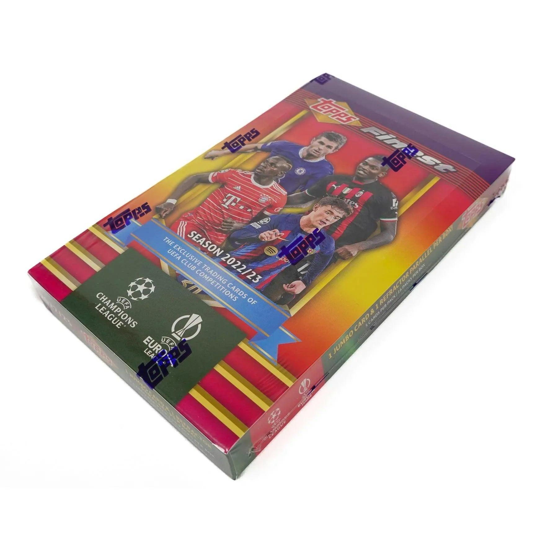 2022 23 Topps Finest Flashbacks UEFA Club Competitions Hobby Box (Ships Sealed Only)