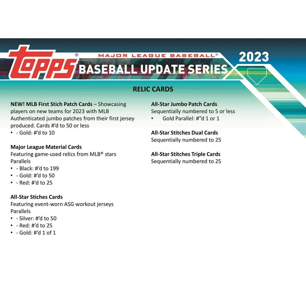 2023 Topps Update Series Baseball Blaster Box (Ships Sealed Only)