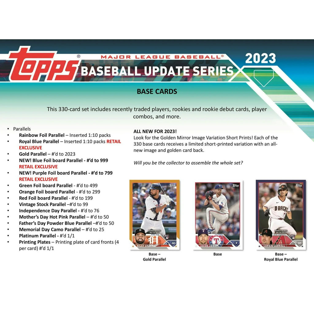 2023 Topps Update Series Baseball Blaster Box (Ships Sealed Only)