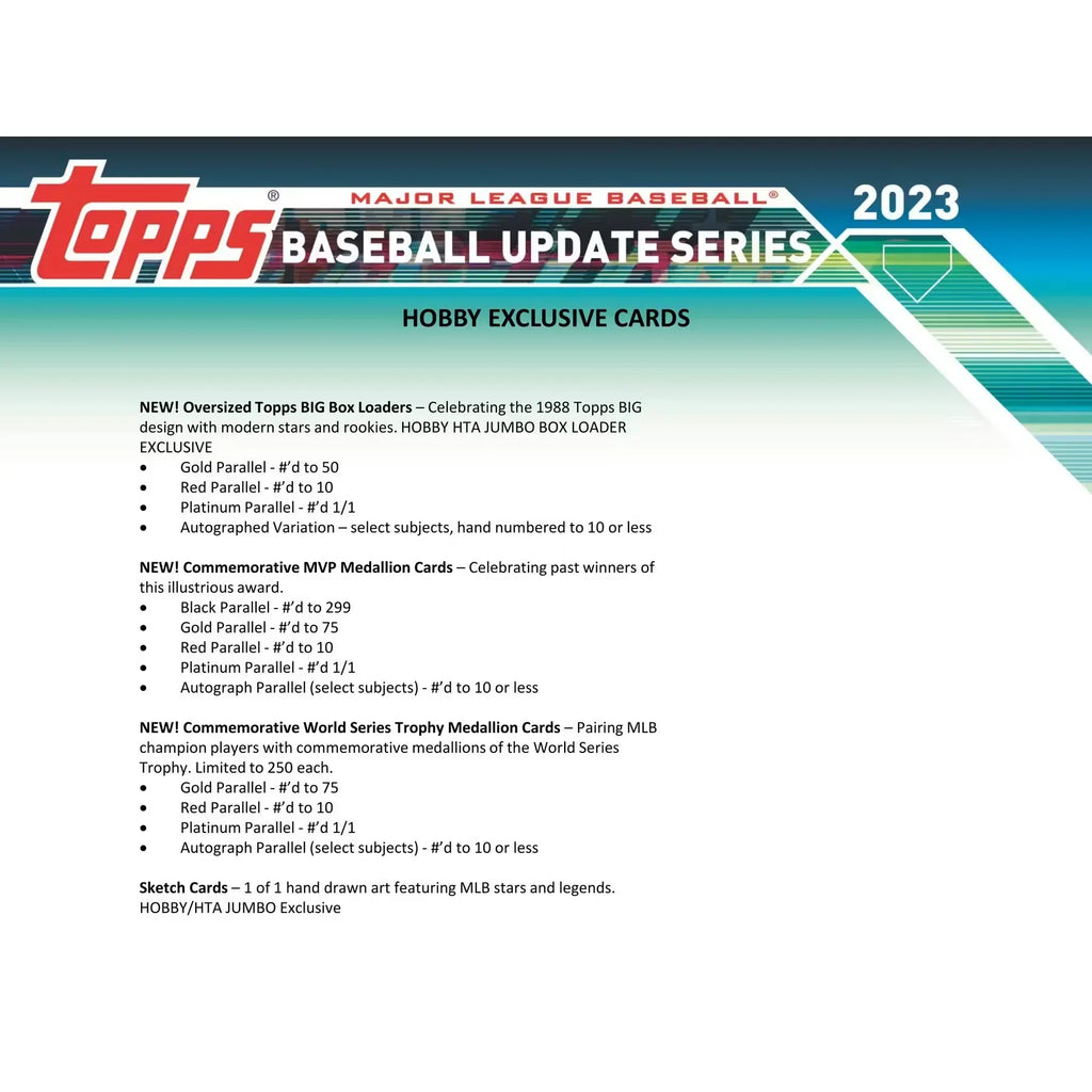 2023 Topps Update Series Baseball Hobby Box (Ships Sealed Only) - D