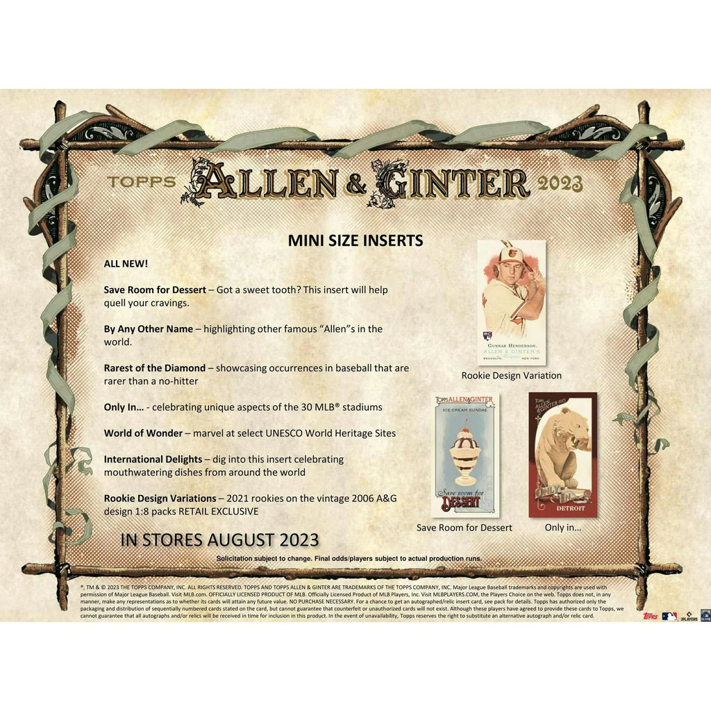 2023 Topps Allen Ginter Baseball Blaster 40 Box Case (Ships Sealed Only)