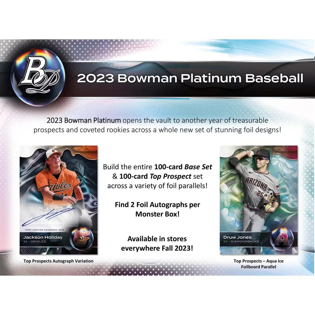2023 Bowman Platinum Baseball Monster Box Hobby (Ships Sealed Only)