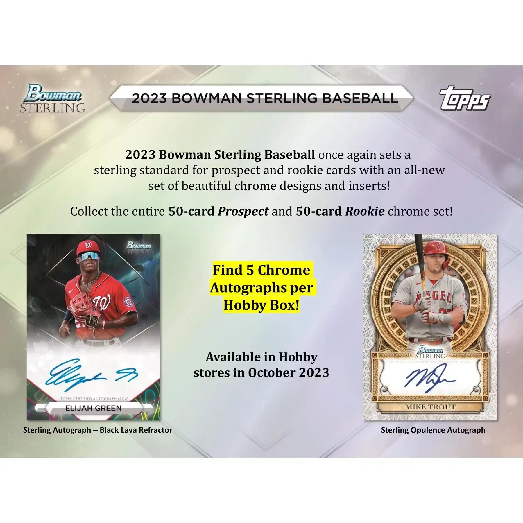 2023 Bowman Sterling Baseball Hobby Box (Ships Sealed Only)