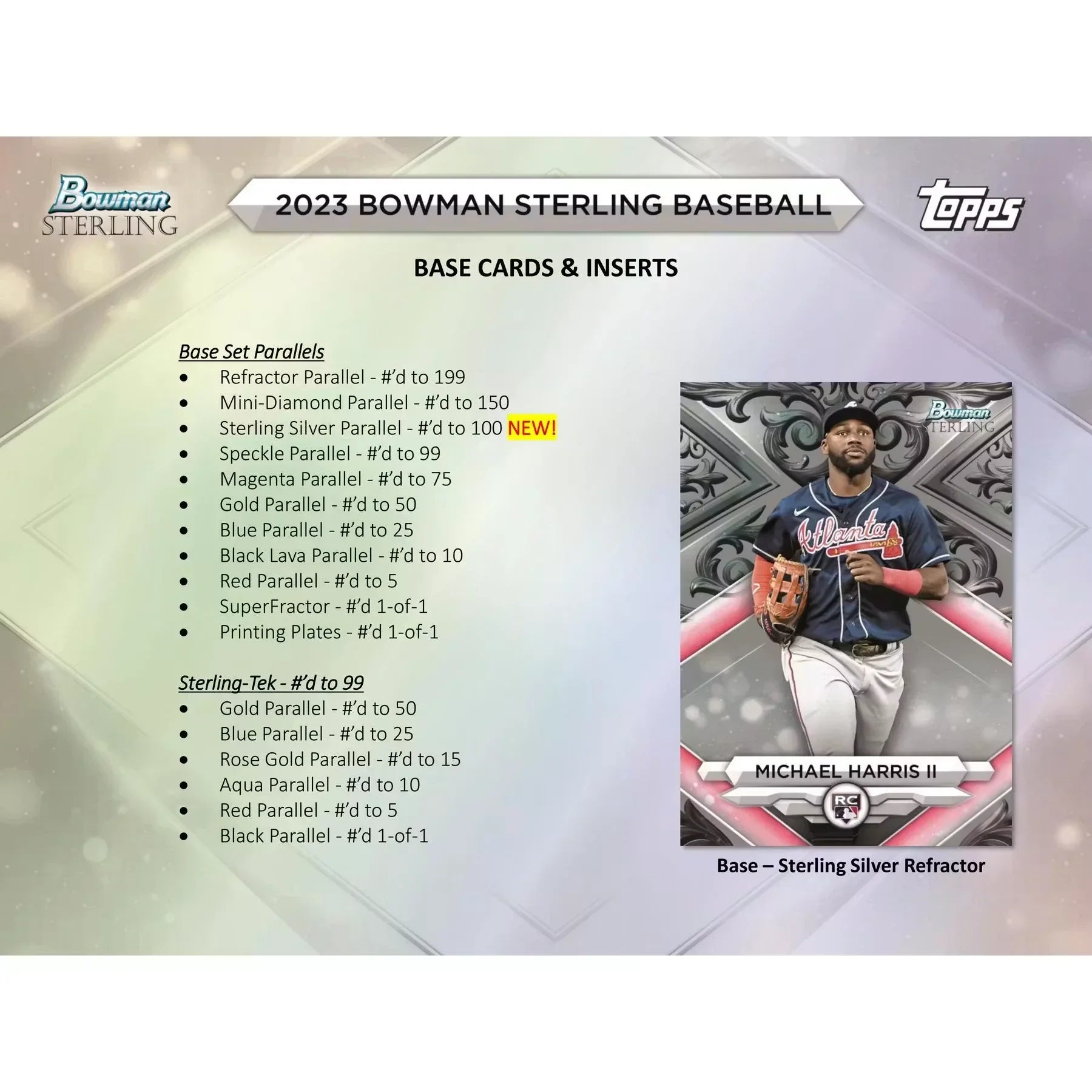 2023 Bowman Sterling Baseball Hobby Box (Ships Sealed Only)