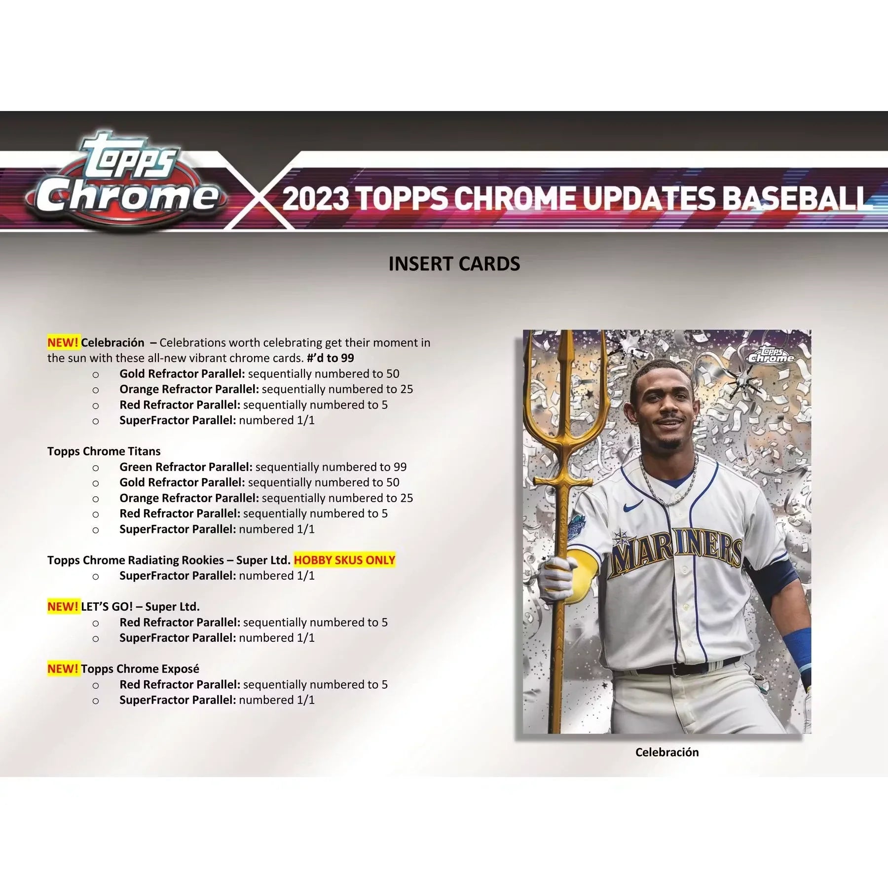 2023 Topps Chrome Update Series Baseball Hobby Jumbo 8 Box Case (Ships Sealed Only)