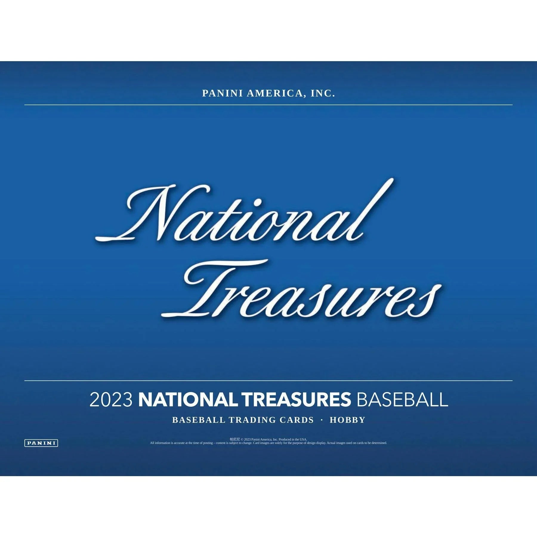 2023 Panini National Treasures Baseball Hobby Box (Ships Sealed Only)