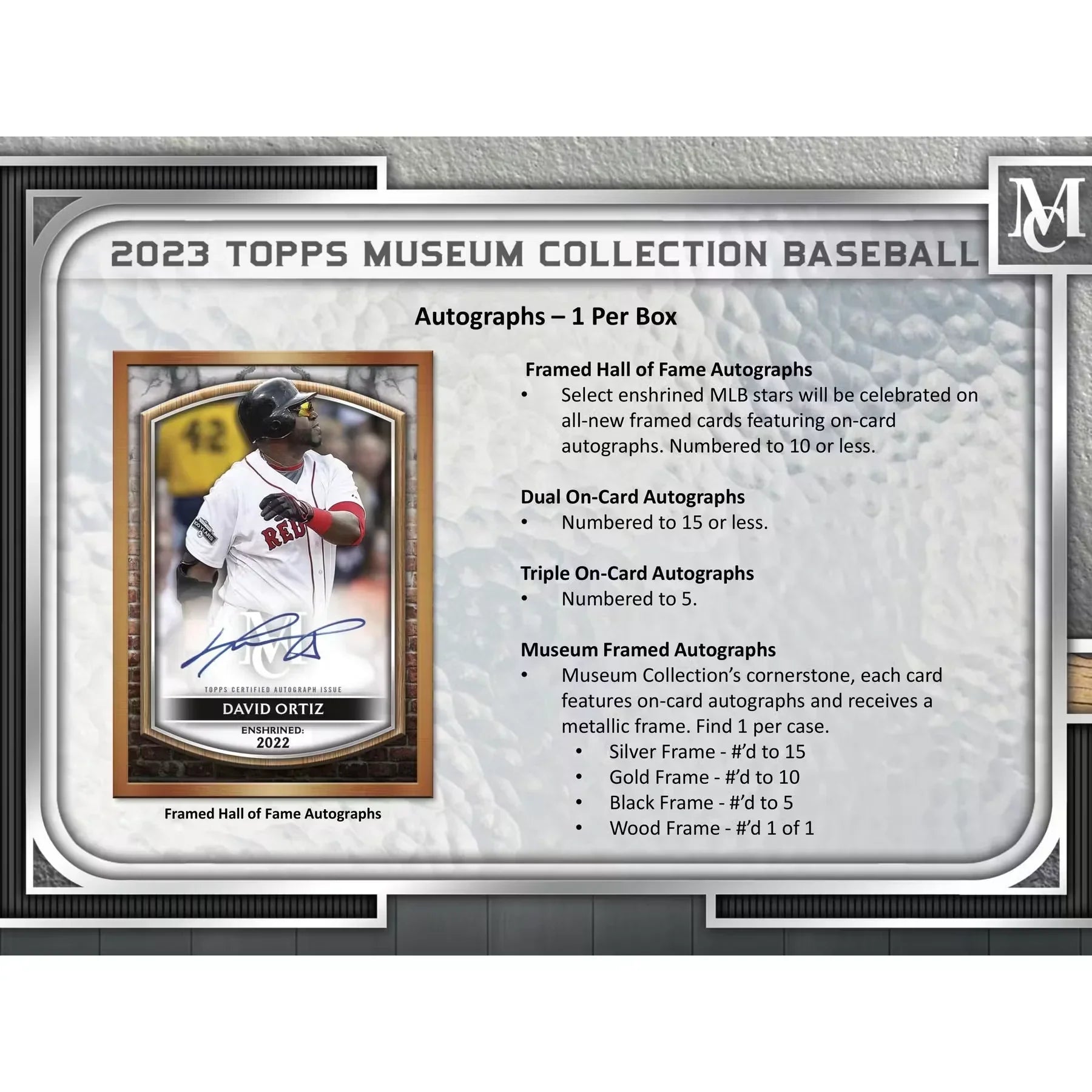 2023 Topps Museum Collection Baseball Hobby Box (Ships Sealed Only)