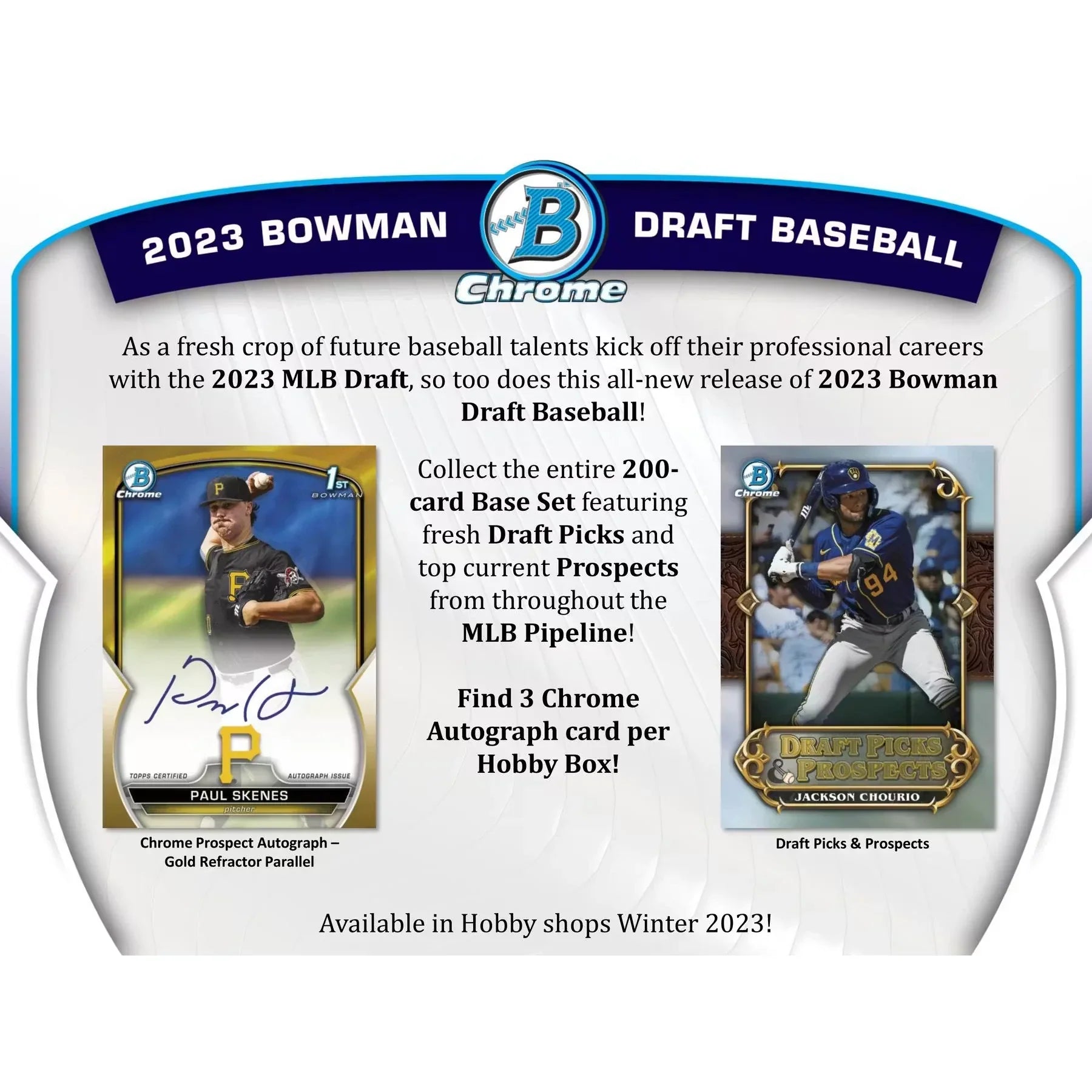 2023 Bowman Draft Baseball Hobby Jumbo 8-Box Case (Ships Sealed Only)