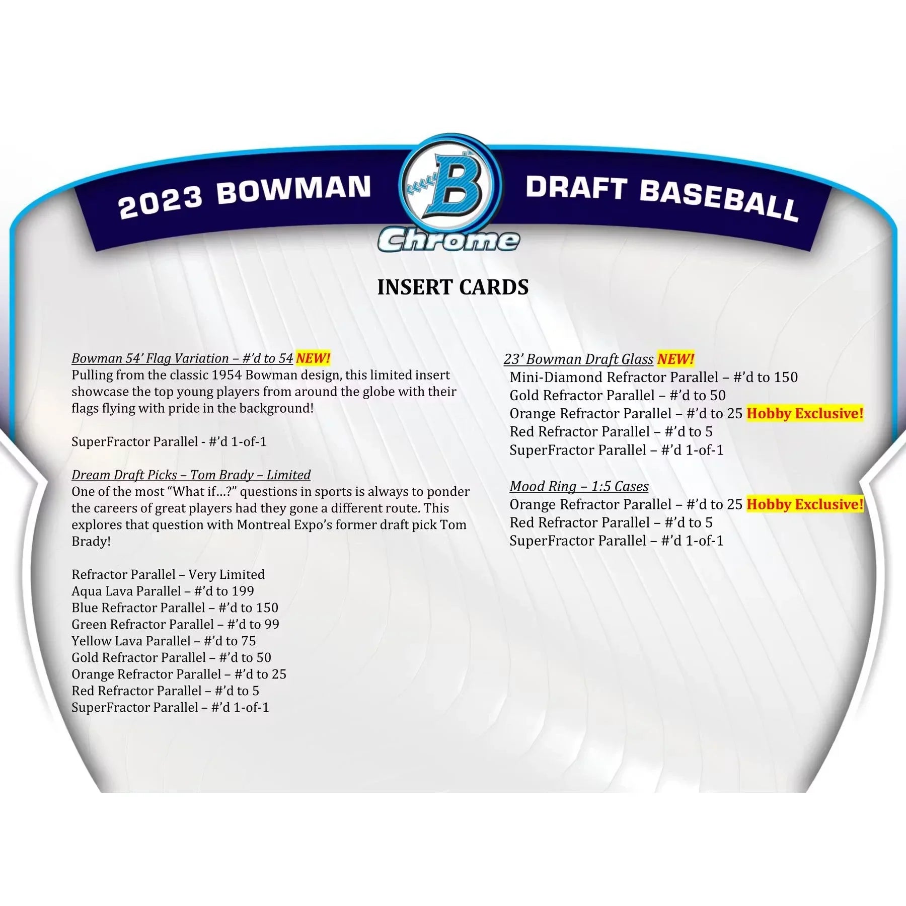 2023 Bowman Draft Baseball Hobby Jumbo Box (Ships Sealed Only)