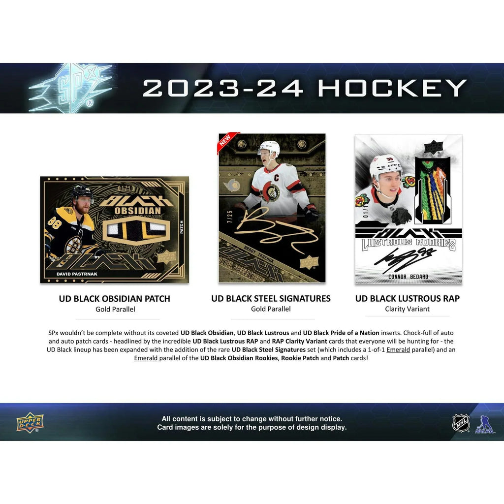 2023 24 Upper Deck SPx Hockey Hobby 20 Box Case (Ships Sealed Only) - D2
