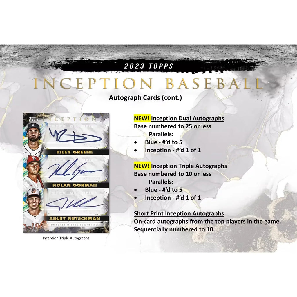 2023 Topps Inception Baseball Hobby Box (Ships Sealed Only)