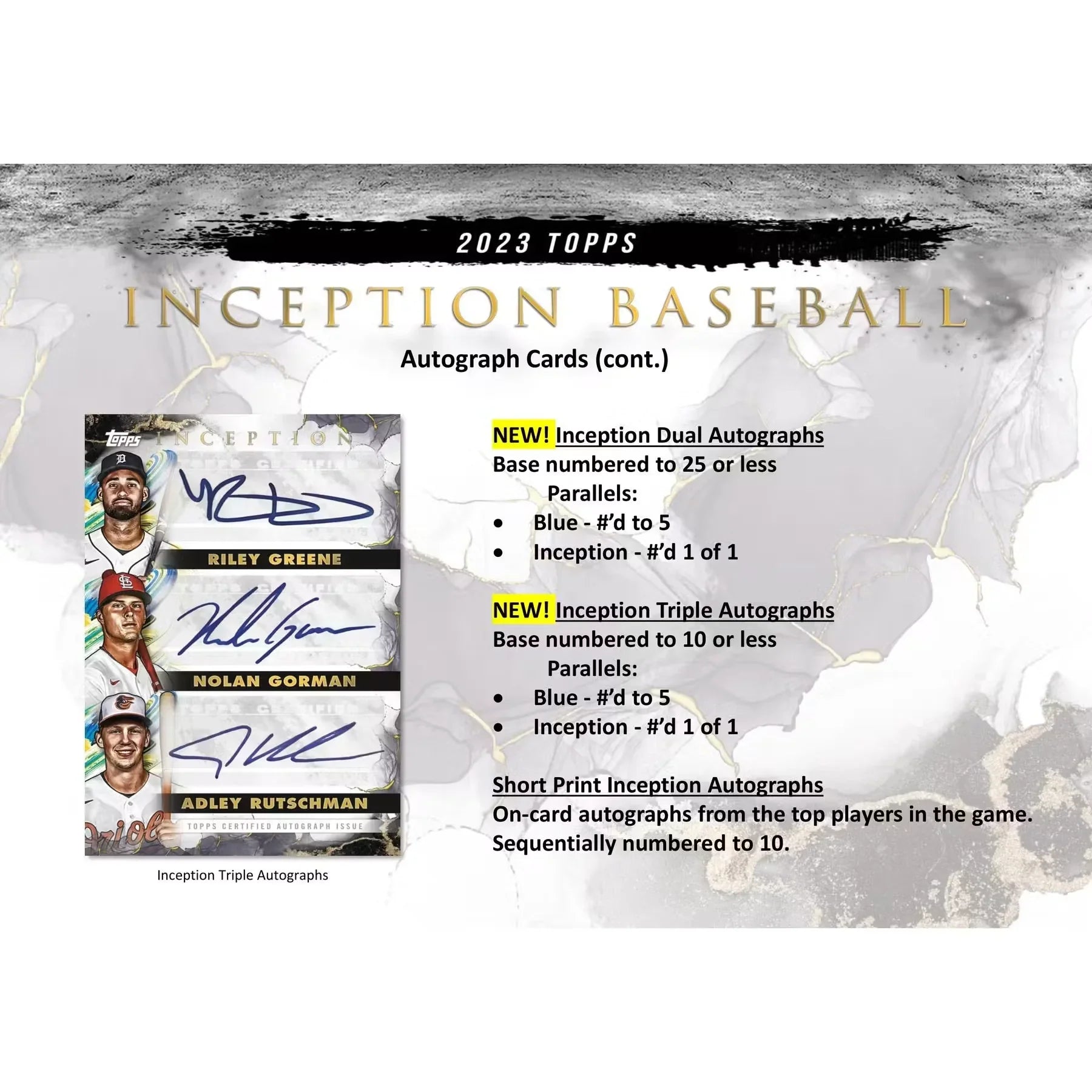 2023 Topps Inception Baseball Hobby Box (Ships Sealed Only)