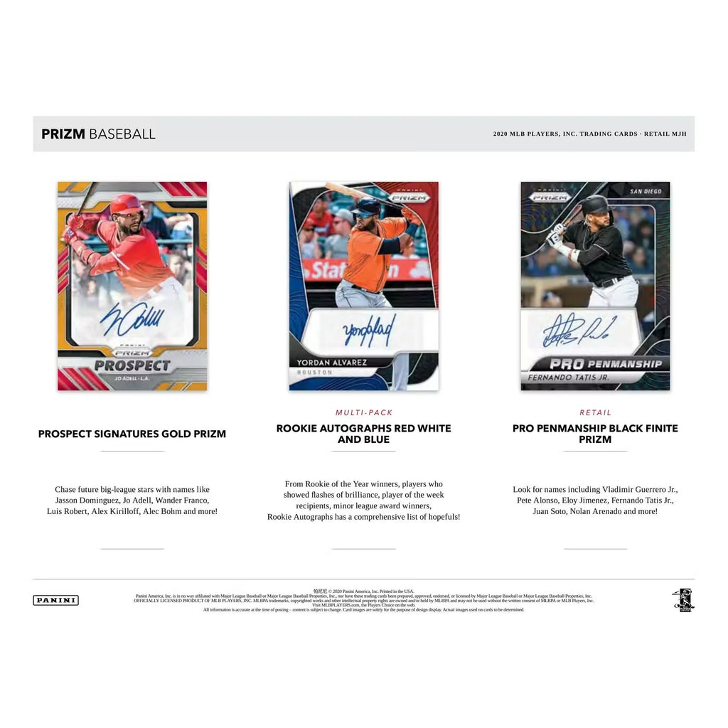 2020 Panini Prizm Baseball Blaster Box (Ships Sealed Only) - D