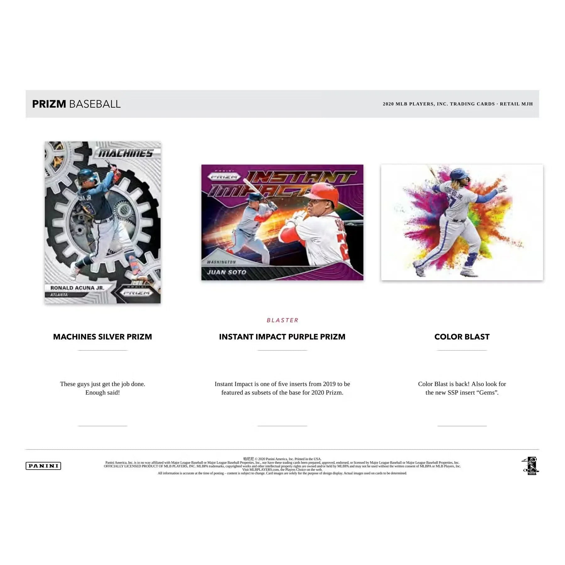 2020 Panini Prizm Baseball Blaster Box (Ships Sealed Only) - D
