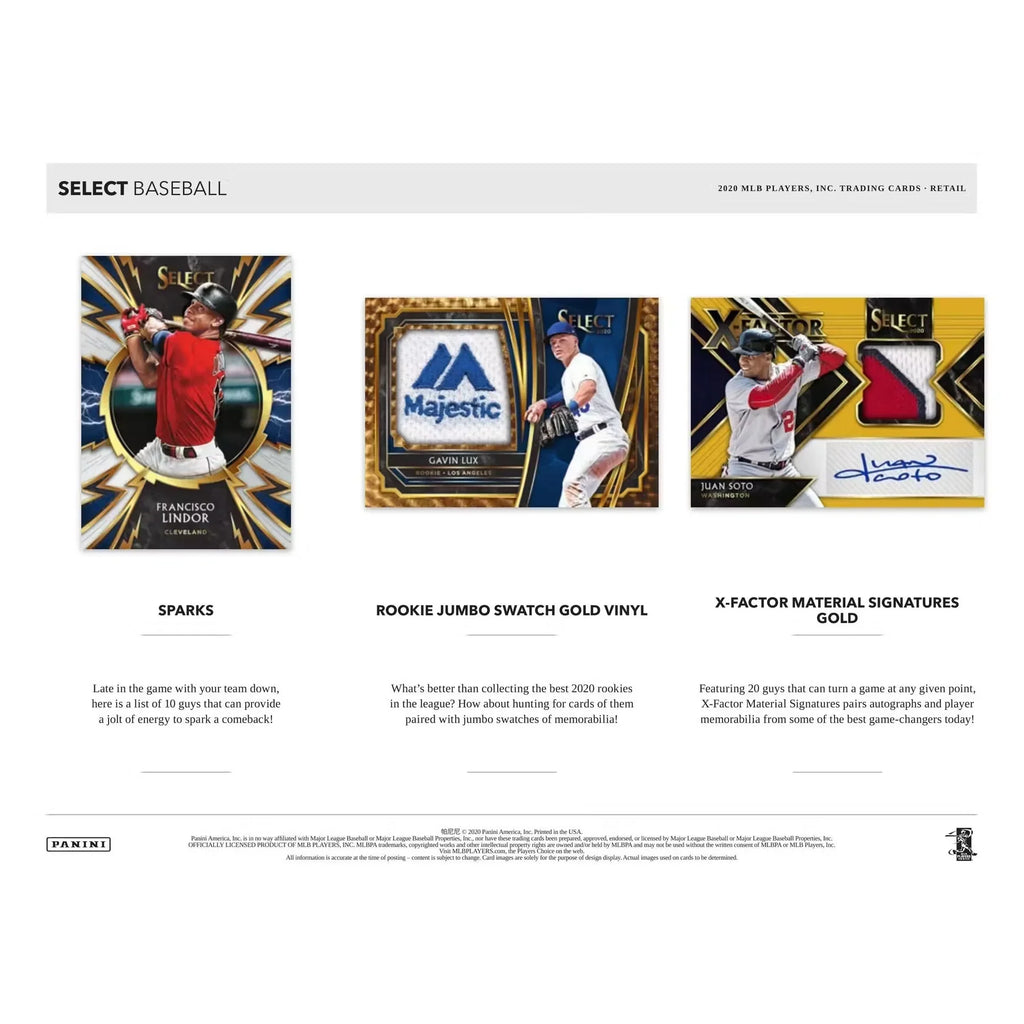 2020 Panini Select Baseball Blaster Box (Ships Sealed Only)