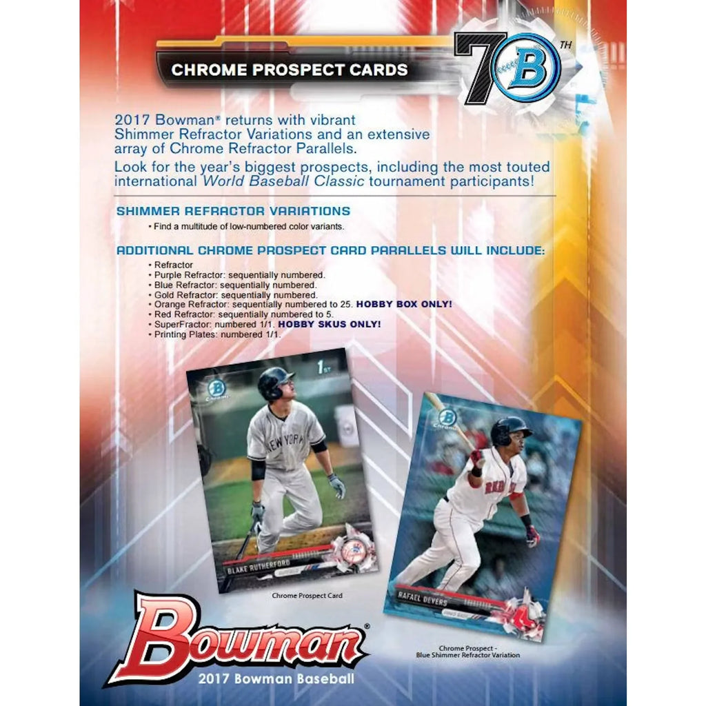 2017 Bowman Baseball Hobby Box Prospect Autographs (Ships Sealed Only)