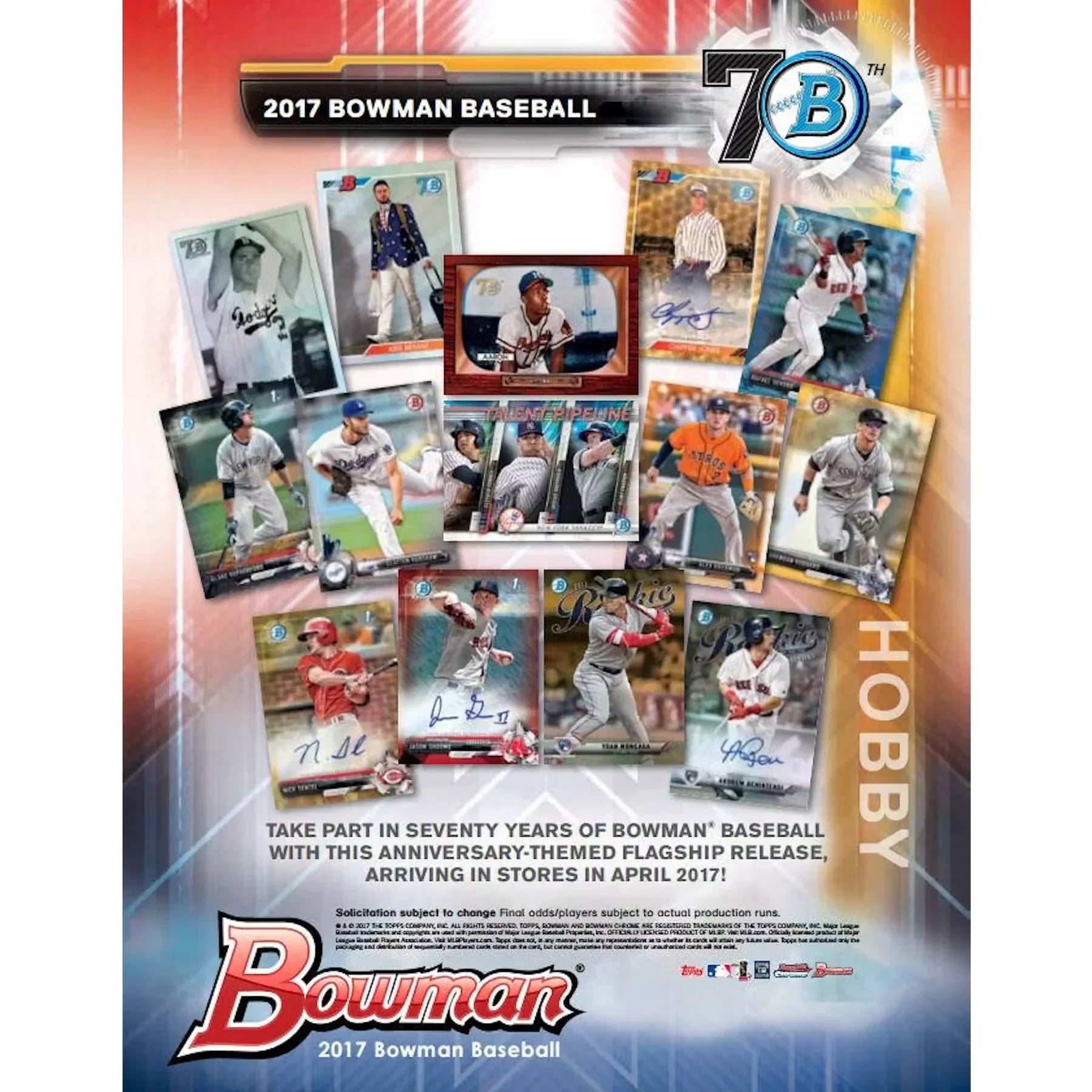 2017 Bowman Baseball Hobby Box Prospect Autographs (Ships Sealed Only)