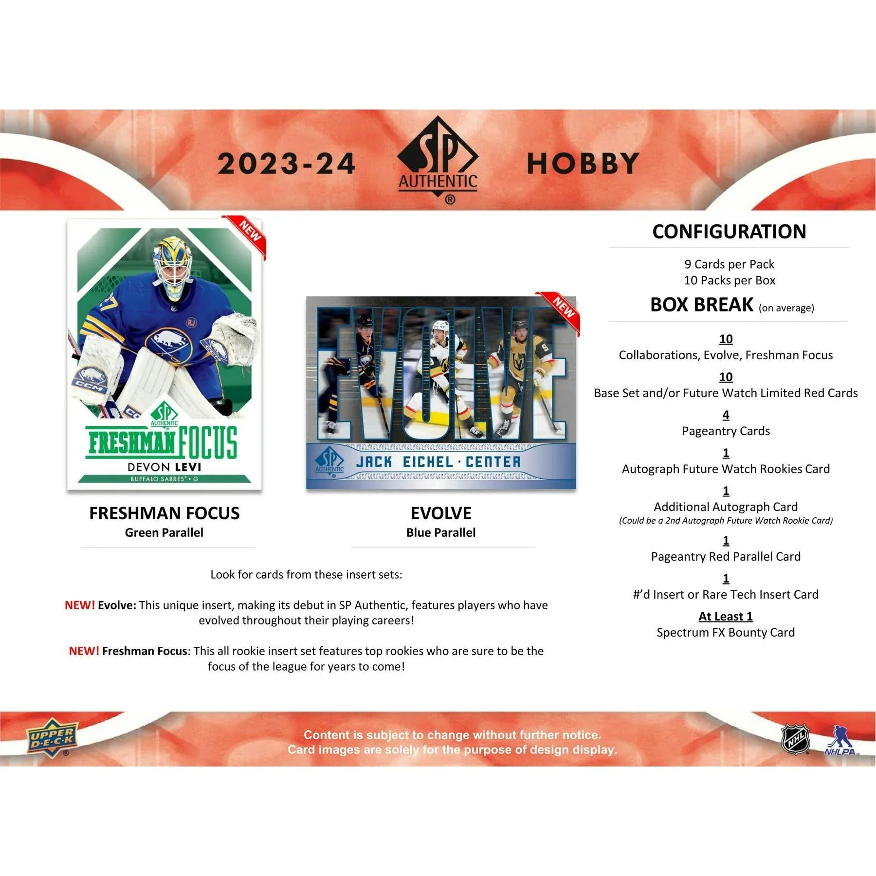 2023 24 Upper Deck SP Authentic Hockey Hobby 16 Box Case (Ships Sealed Only) - D1
