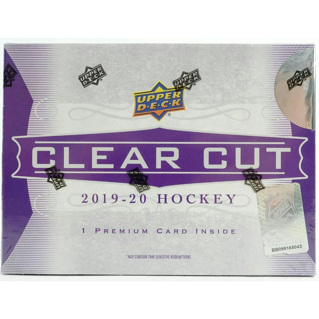 2019 20 Upper Deck Clear Cut Hockey Hobby Box (Ships Sealed Only)